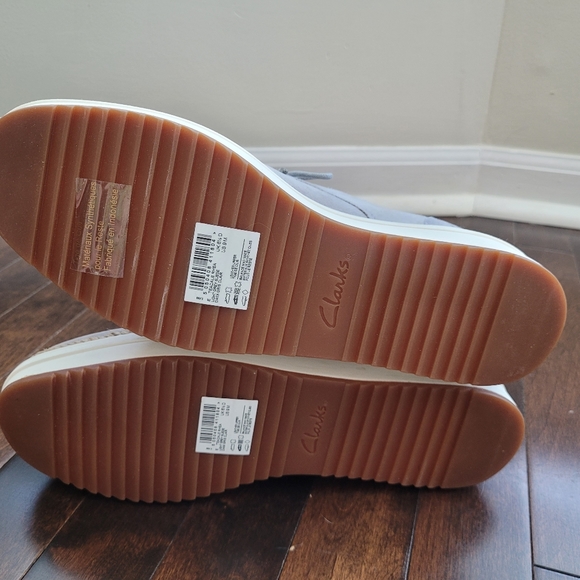 ClarksClarks Artisan Women's Blue Gray Suede Leather Oxfords Shoes - Picture 4 of 4